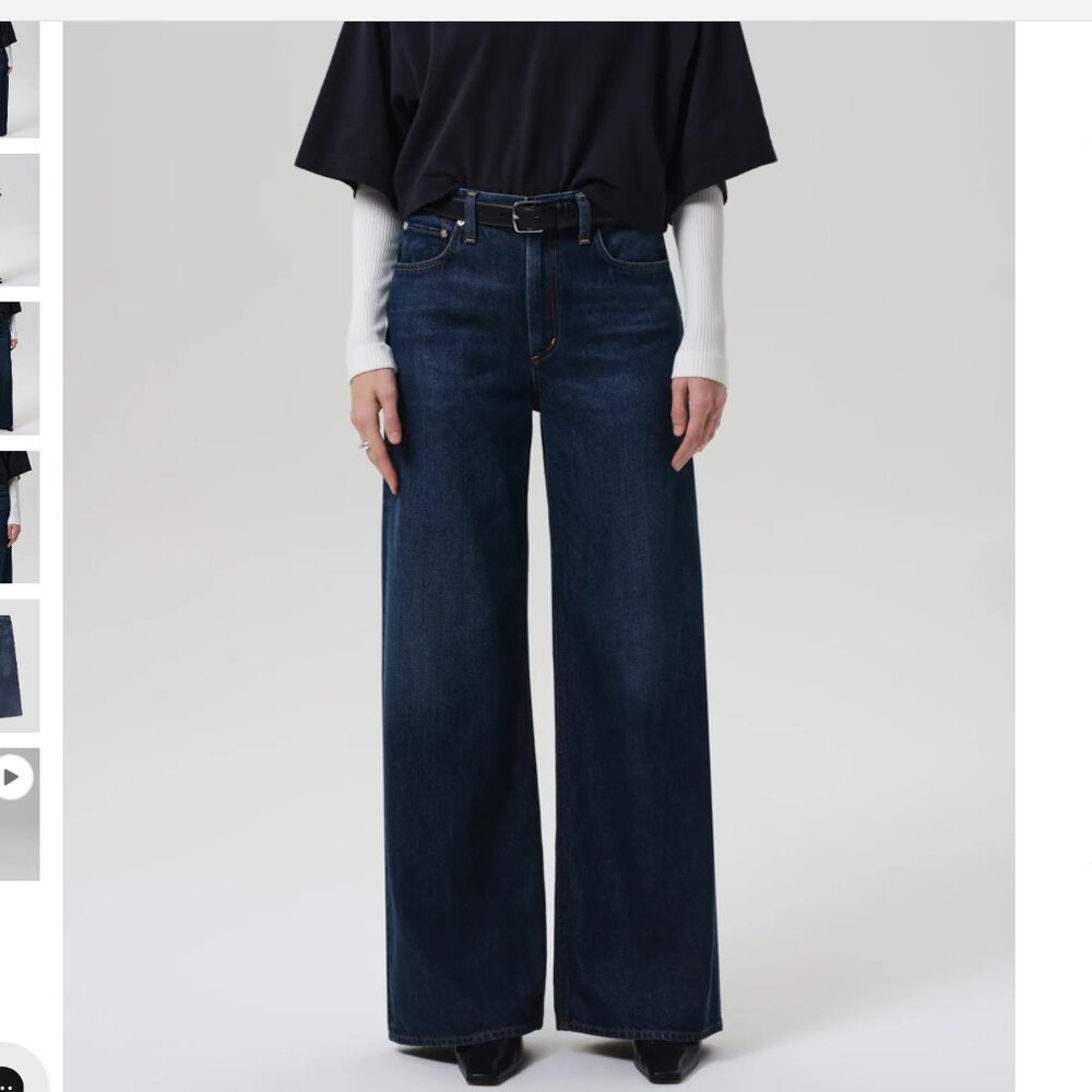 Citizens of Humanity Paloma Baggy High Rise Wide Leg Jeans Gamut Denim Size 28